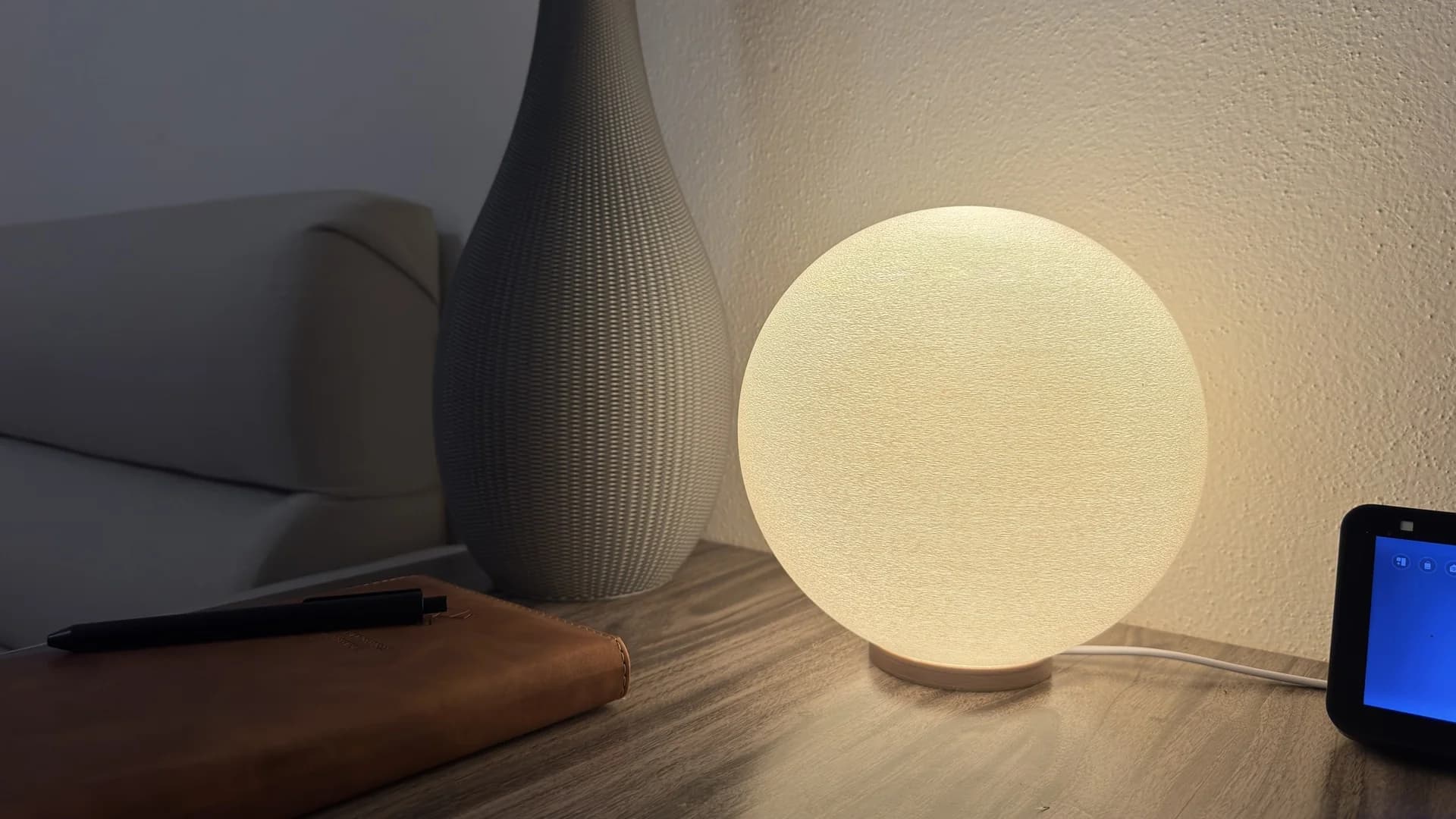 Lámpara Sol encendida