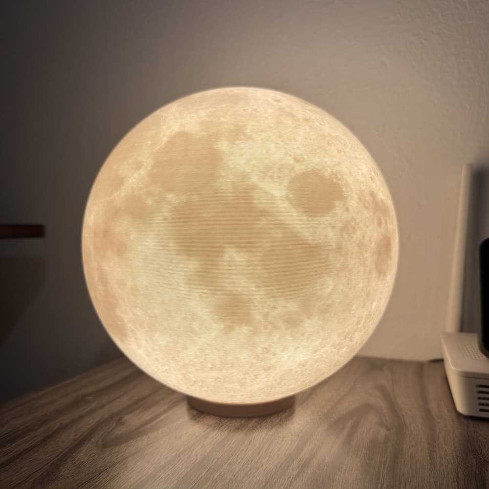 Litofanía Luna 210 mm - sin soportes - E27